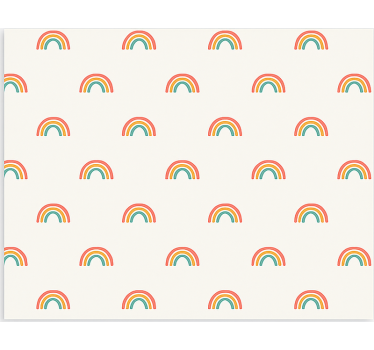 Scandinavian wallpaper colourful cascading rainbows - TenStickers