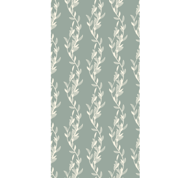 Tree wallpaper with provencal small leaves on twigs - TenStickers