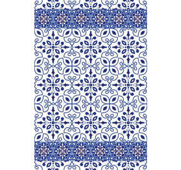 Office wallpaper in classic white and blue design - TenStickers