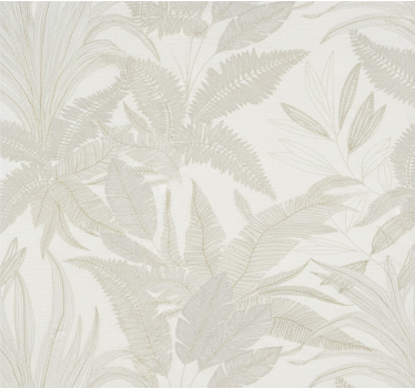 Master bedroom wallpaper beige botanical mural - TenStickers