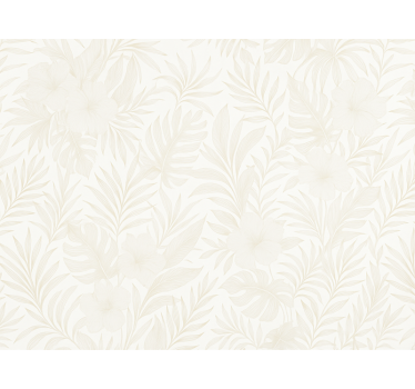 Neutral tropical master bedroom wallpaper - TenStickers