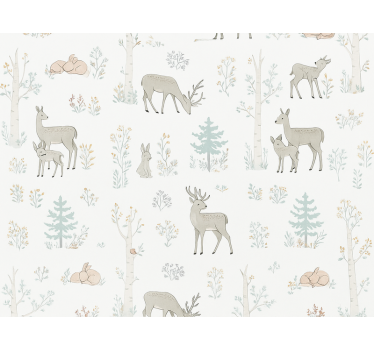 Children's floral master bedroom wallpaper - TenStickers
