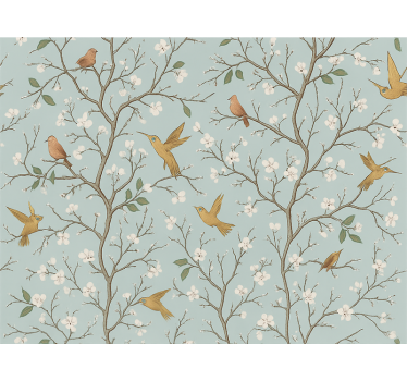 Elegant spring master bedroom wallpaper - TenStickers