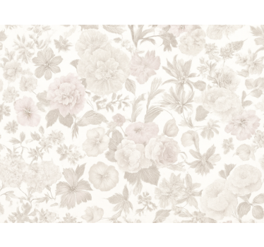 Master bedroom wallpaper vintage floral design - TenStickers