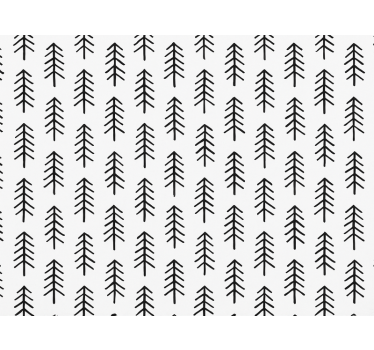 Scandinavian wallpaper black ink pines - TenStickers
