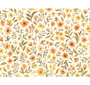 Master bedroom wallpaper vintage floral design - TenStickers