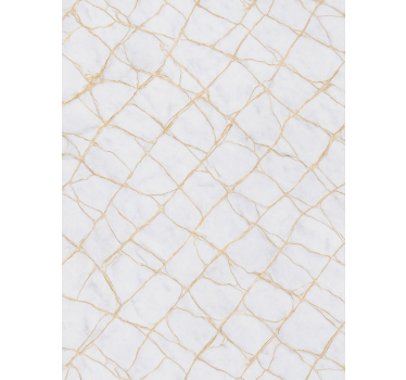 Master bedroom wallpaper broken marble in gold - TenStickers