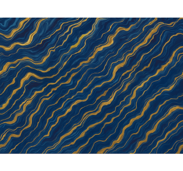 Master bedroom wallpaper blue and gold marble design - TenStickers