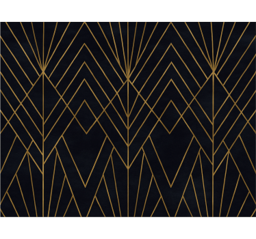 Master bedroom wallpaper dark blue with gold designs - TenStickers