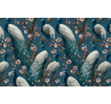 Master bedroom wallpaper elegant beautiful peacocks - TenStickers