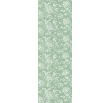 Green floral grandmillennial style bedroom wallpaper - TenStickers