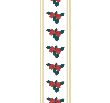 Bedroom wallpaper shabby chic red roses pattern - TenStickers
