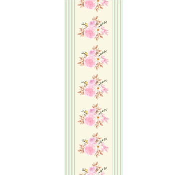 Bedroom wallpaper french provincial striped floral design - TenStickers