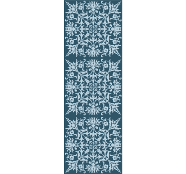 Bedroom wallpaper in french provincial blue floral design - TenStickers