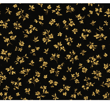 Bedroom wallpaper dark background with gold flowers - TenStickers