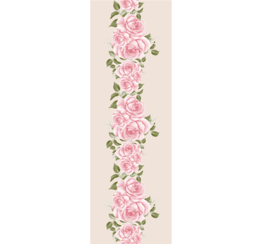 Bedroom wallpaper vintage pink rose design - TenStickers