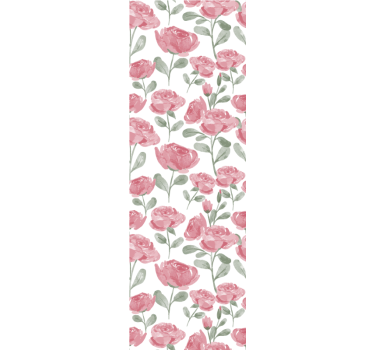 Bedroom wallpaper with natural vintage rose pattern - TenStickers