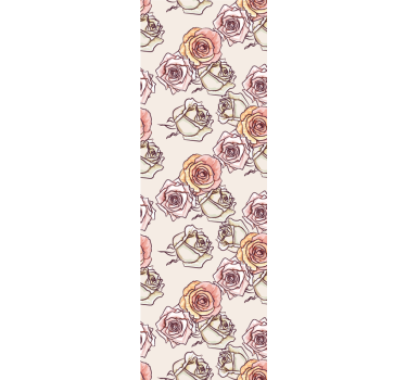 Bedroom wallpaper roses pattern in english style - TenStickers