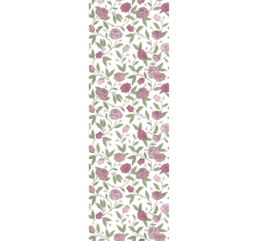 Bedroom wallpaper pale pink vintage roses - TenStickers