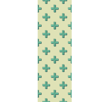 Bedroom wallpaper with colorful crosses - TenStickers