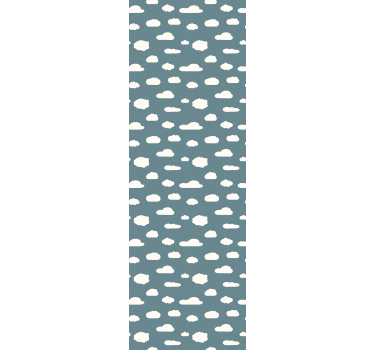 Bedroom wallpaper pattern with white on blue background - TenStickers