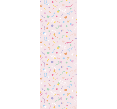 Bedroom wallpaper with a cute pastel confetti pattern - TenStickers