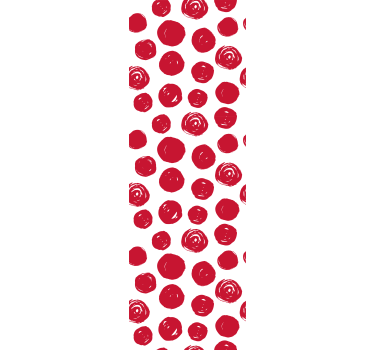 Bedroom wallpaper big polka dot pattern - TenStickers