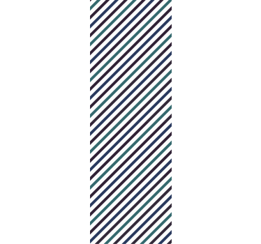 Bedroom wallpaper in blue diagonal stripes - TenStickers