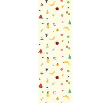 Bedroom wallpaper with vibrant fruit pattern - TenStickers
