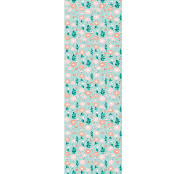 Blue floral shabby chic bedroom wallpaper - TenStickers