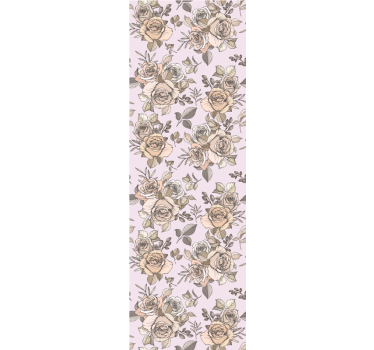 Bedroom wallpaper shabby chic rose design - TenStickers