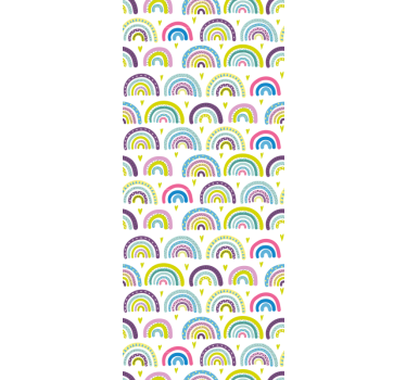 Bedroom wallpaper colorful abstract rainbow pattern - TenStickers