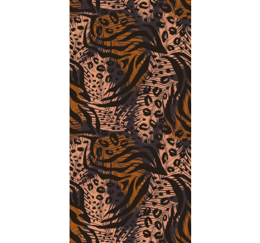 Bedroom wallpaper in vibrant abstract african style - TenStickers