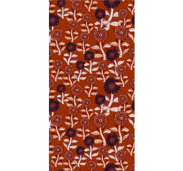 Bedroom wallpaper african style abstract sunflower design - TenStickers