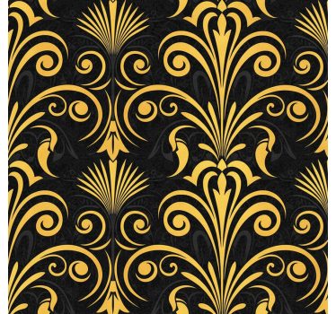 Master bedroom wallpaper luxury black and gold - TenStickers