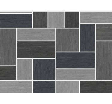 Wood effect wallpaper wooden panels grey - TenStickers