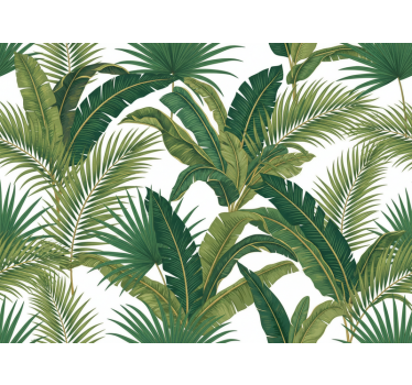 Leaf wallpaper jungle luxury palms design - TenStickers