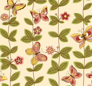 Butterflies Nature Wallpaper - TenStickers