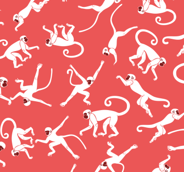 Jungle with monkeys Bedroom Wallpaper - TenStickers