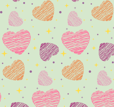 Pink hearts Kids Wallpaper - TenStickers