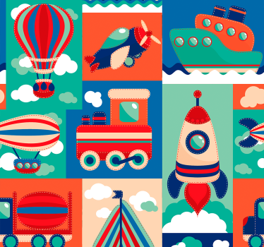 Vehicle Models Kids Wallpaper - TenStickers
