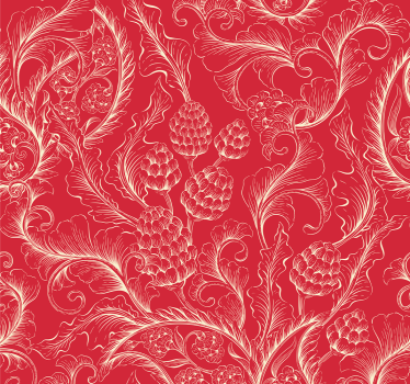 Paisley Illustration Bedroom Wallpaper - TenStickers