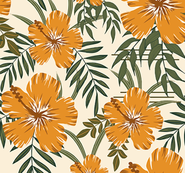 Floral Grey Ornamental Wallpaper - TenStickers