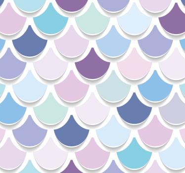 Mermaid Scale Bedroom Wallpaper - TenStickers