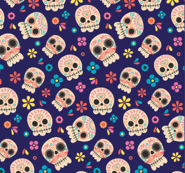 Mexican Skulls Teenage Bedroom Wallpaper - TenStickers