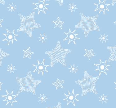 White and Blue Stars Wallpaper - TenStickers