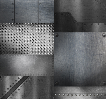 Industrial wallpaper industrial metal sheets - TenStickers