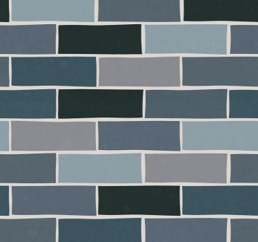 Stone gray bricks ornamental toilet wallpaper - TenStickers