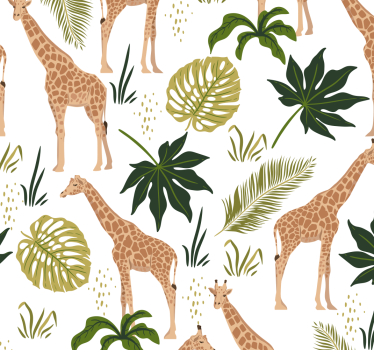 Organized giraffes Cool animal wallpaper - TenStickers