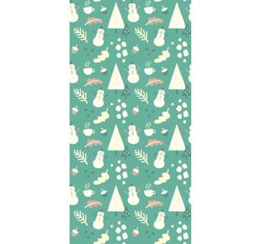Nordic Winter Pattern scandinavian wallpaper - TenStickers